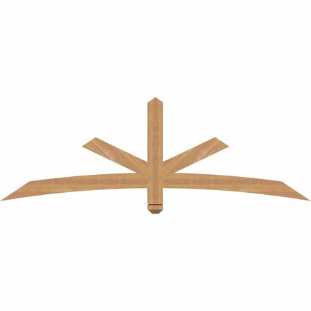 Ekena Millwork Alberta Smooth Timber Gable Bracket, Western Red Cedar, 72"W x 24"H x 3 1/2"D x 3 1/2"F, 8/12 Pitch GBW072X24X0404ALB00SWR